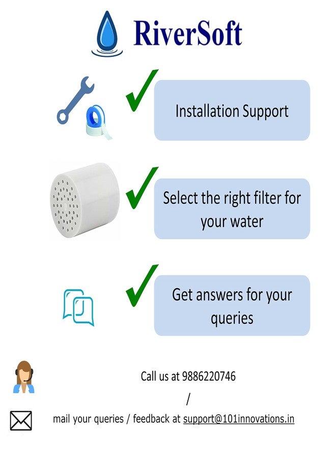 RIVERSOFT SFC-10 Advanced Shower Filter and tap Filter Cartridge with 10 Stage for Hard Water, Cartridge only (White, PP, Pack of 4) - Image 4